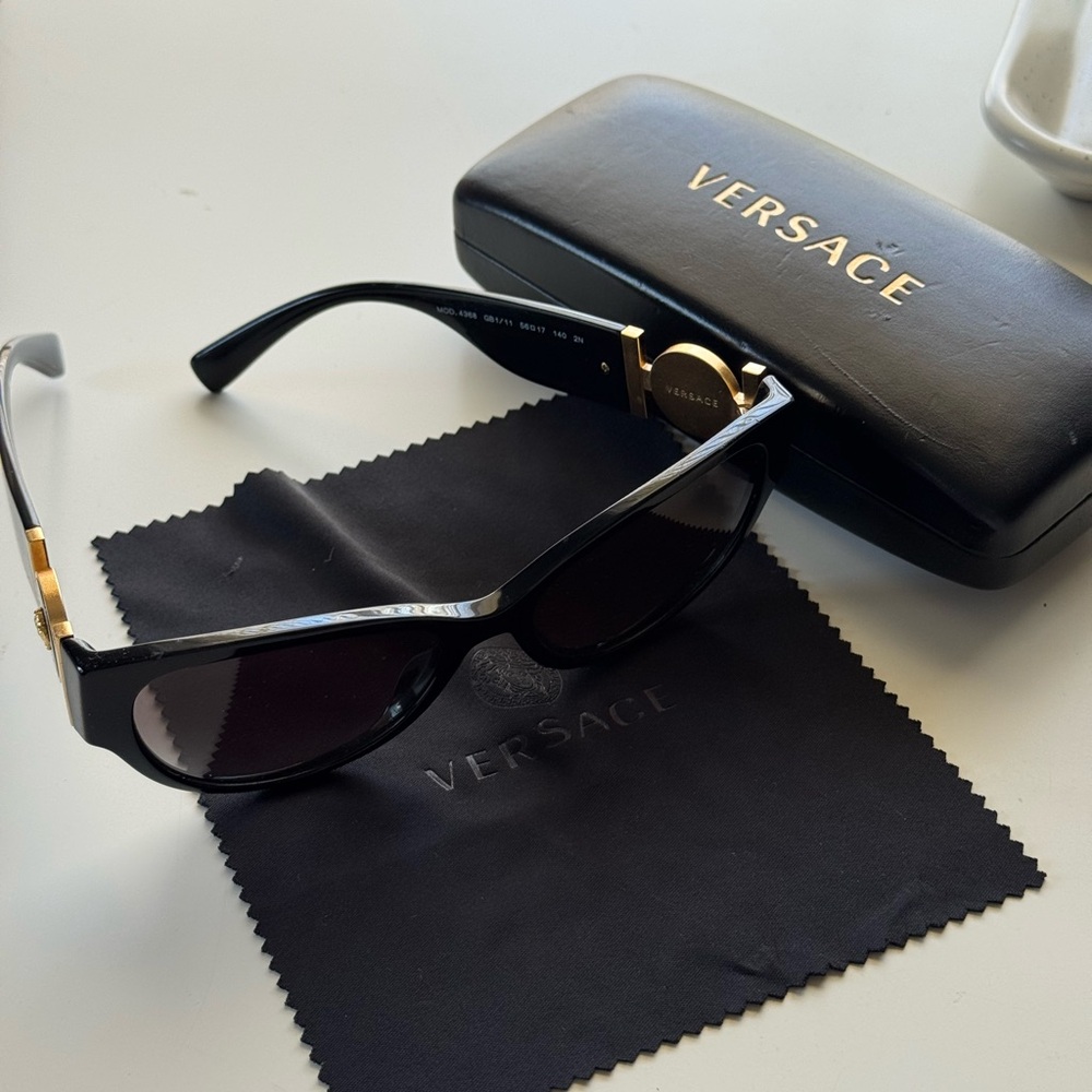 Versace Black and Gold Sunglasses